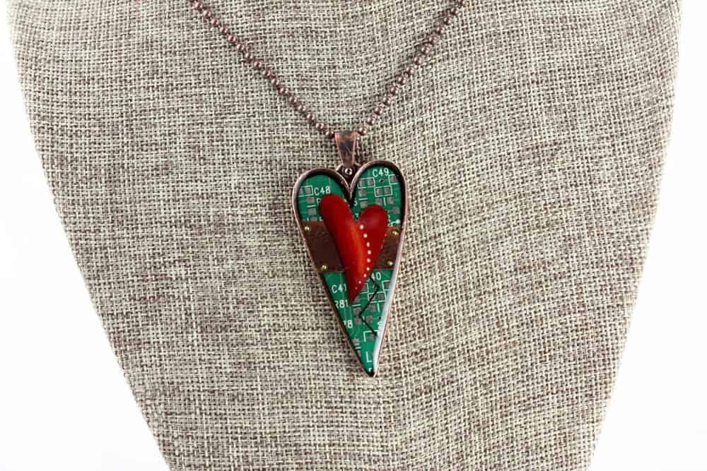 Mended Hearts Pendant - Copper Heart 03